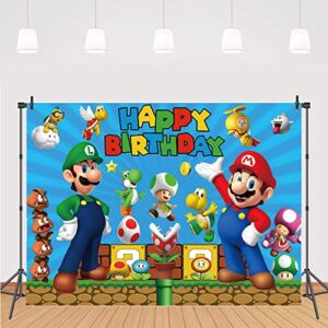 chaungda 7x5ft super mario gold coin video game happy birthday theme photography backdrops children boys birthday party photo backgrounds