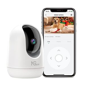 ngteco 2k security camera indoor, 3mp pan tilt wifi camera for home security/baby monitor/pet, dog cam with motion detection, night vision, privacy shield compatible with alexa/google