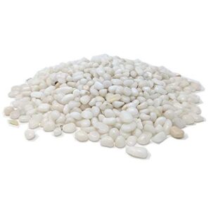 Midwest Hearth Natural Decorative Polished White Pebbles 3/8" Gravel Size (10-lb Bag)