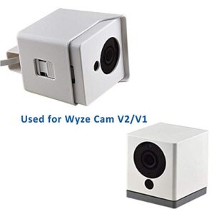 Wyze Camera Outdoor Mount for Wyze Cam V2,Wyze Mount with Weather Proof for Wyze Cam Outdoor or Indoor Use[Wyze Camera Not Included] - White,2Pack