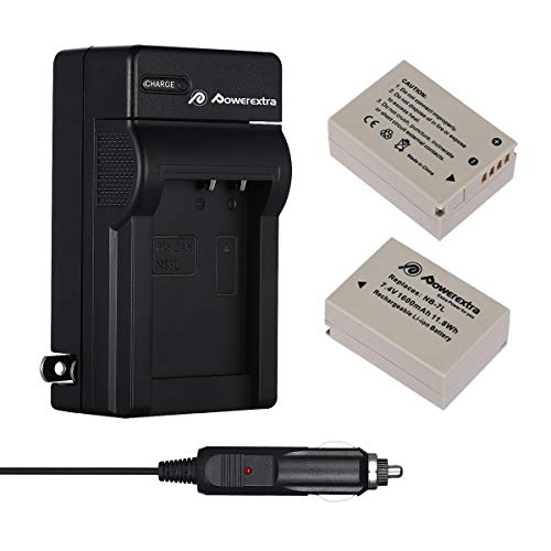 Powerextra 2-Pack Replacement NB-7L 1600mAh 7.4V Battery and Charger for Canon PowerShot G10 G11 G12 SX30 is Digital Camera