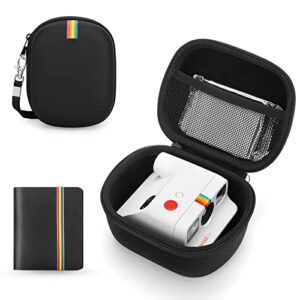 yinke case album for polaroid go instant mini camera (9035), hard organizer portable carry travel cover storage bag（black）