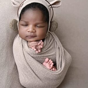 Newborn Posing Wrap Newborn Photography Props Soft Stretch Knit Blanket Handmade Wrap for Baby Boys Girls Photoshoot