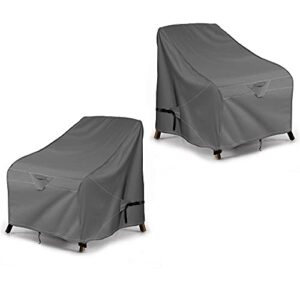 patio chair covers 2 pack-35 w x 37″ d x 32″ h,lounge deep seat cover,heavy duty and waterproof outdoor lawn patio furniture covers,provide a great fit and all weather protection,grey