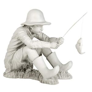 design toscano gone fishing fisherman statue