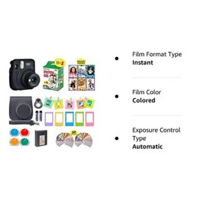 Fujifilm Instax Mini 11 Instant Camera Charcoal Gray + Shutter Carrying Case + Fuji Film Value Pack (20 Sheets) + Shutter Accessories Bundle, Color Filters, Photo Album, Assorted Frames