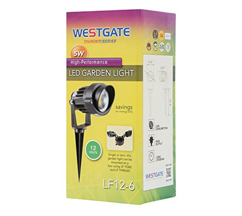 Westgate Waterproof Landscape Light LED Spotlight Adjustable Directional Security Lighting for Deck Yard Garden Pathway - Spike Stand /MR16 Bulb Included (8 Pack 4000K Natural White)