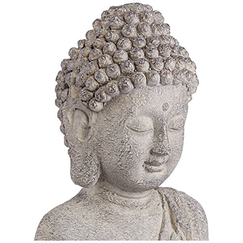 John Timberland Standing Buddha Asian Outdoor Statue 32" High Sculpture for Yard Garden Patio Deck Home Entryway Hallway