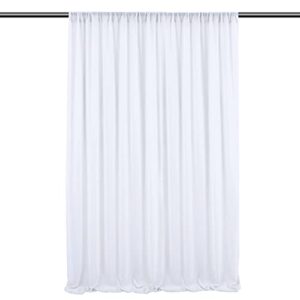 white chiffon sheer backdrop curtain for wedding, parties, white arch drapes for backdrop decoration,wrinkle-free 5ft x 7ft
