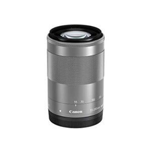 Canon EF-M 55-200mm f/4.5-6.3 Image Stabilization STM Zoom Lens (Silver) (Renewed)