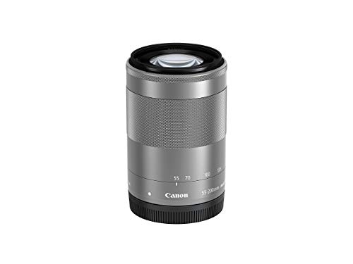 Canon EF-M 55-200mm f/4.5-6.3 Image Stabilization STM Zoom Lens (Silver) (Renewed)