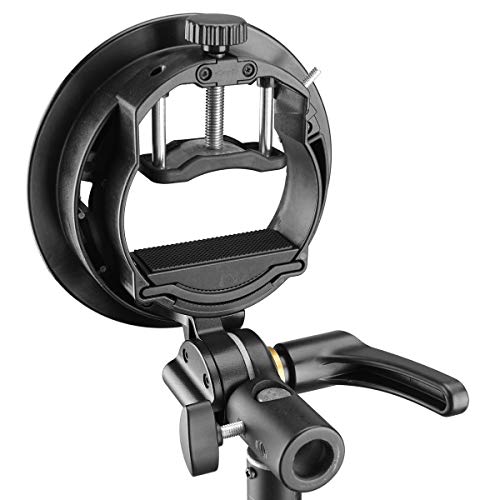 Godox S2 Flash S-Type Bracket with Bowens Mount for Godox V1 AD200Pro etc Round Head Flash Series and AD400Pro AD200 V860II TT685 TT600 TT350 Series Speedlite,Direction-Adjustable Handle