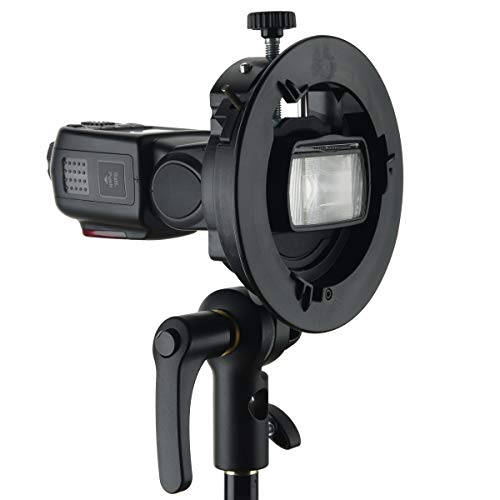 Godox S2 Flash S-Type Bracket with Bowens Mount for Godox V1 AD200Pro etc Round Head Flash Series and AD400Pro AD200 V860II TT685 TT600 TT350 Series Speedlite,Direction-Adjustable Handle