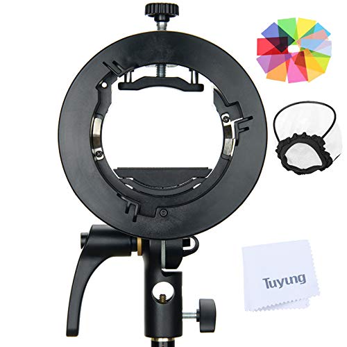 Godox S2 Flash S-Type Bracket with Bowens Mount for Godox V1 AD200Pro etc Round Head Flash Series and AD400Pro AD200 V860II TT685 TT600 TT350 Series Speedlite,Direction-Adjustable Handle