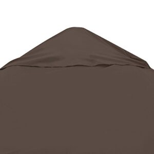 Yescom 10'x10' Gazebo Top Replacement for 1 Tier Outdoor Canopy Cover Patio Garden Yard Coffee Liqueur Y0041010