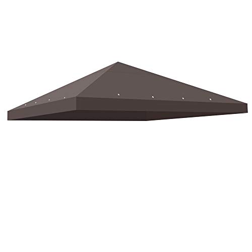 Yescom 10'x10' Gazebo Top Replacement for 1 Tier Outdoor Canopy Cover Patio Garden Yard Coffee Liqueur Y0041010