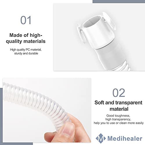 2 Packs Quick Release Tube Compatible with Amara View, Only Short Tube for AV, No Elbow, Improved Design and Upgraded Material ,Great Value Supplies by Medihealer.