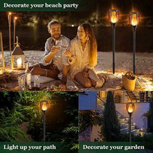 Balight Solar Torch Lights, 96 LED Waterproof Flickering Flames Solar Lights Outdoor Landscape Decoration Lighting Dusk to Dawn Auto On/Off Security Torch Light for Patio Garden Yard Driveway