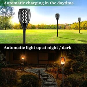 Balight Solar Torch Lights, 96 LED Waterproof Flickering Flames Solar Lights Outdoor Landscape Decoration Lighting Dusk to Dawn Auto On/Off Security Torch Light for Patio Garden Yard Driveway