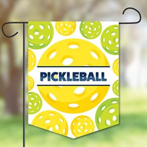 big dot of happiness let’s rally – pickleball – outdoor lawn and yard home decorations – birthday or retirement party garden flag – 12 x 15.25 inches
