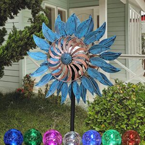 wind spinners-wind spinners for yard and garden-wind sculptures & spinners-metal wind spinner gift or use for patios, gardens, parks, sidewalks, lawns