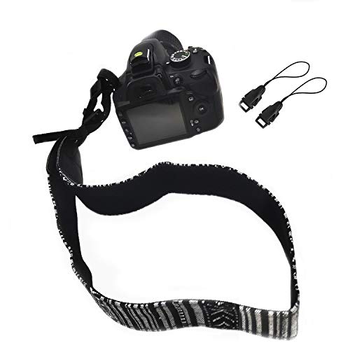 WANBY Camera Strap Canvas Neck Shoulder Strap with Quick Release Buckles for DSLR SLR