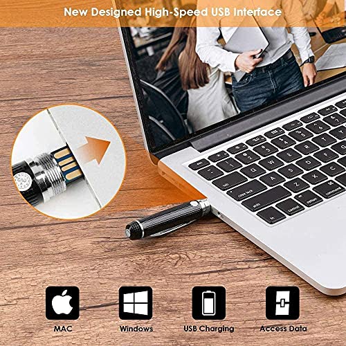 Hidden Spy Camera Pen,with HD 1080P Video Recorder Security Cam with USB Cable, 32GB Micro SD Card, Card Reader, 5 Refills for Business, Conference, Securit