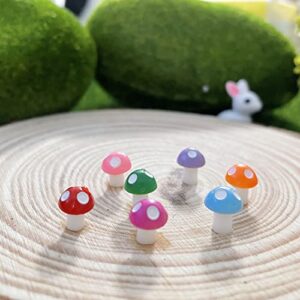 MOADMOPB 140 pcs Tiny Mushrooms Mini Mushroom Miniature Figurines Fairy Garden Mushroom Indoor Outdoor Mushroom Statue Decor Mushroom Decoration for Fairy Garden Miniature Moss Landscape (B)