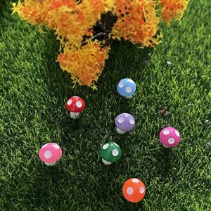 MOADMOPB 140 pcs Tiny Mushrooms Mini Mushroom Miniature Figurines Fairy Garden Mushroom Indoor Outdoor Mushroom Statue Decor Mushroom Decoration for Fairy Garden Miniature Moss Landscape (B)