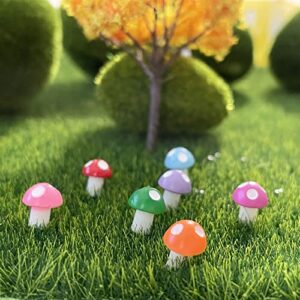 MOADMOPB 140 pcs Tiny Mushrooms Mini Mushroom Miniature Figurines Fairy Garden Mushroom Indoor Outdoor Mushroom Statue Decor Mushroom Decoration for Fairy Garden Miniature Moss Landscape (B)