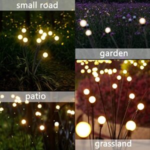 INFLELOS Solar Garden Lights - New Upgrade Solar Swing Lights, Wind Swing, Solar Outdoor Lights, Garden Patio Decor, High Flexible Wire and Heavy Duty Bulb Base, Warm White (2-Pack)