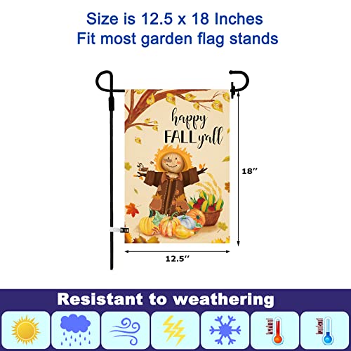 Seasonal Garden Flags Set of 12 Double Sided 12 x 18 Inch Yard Flags, Small Garden Flags for Outside, Christmas Spring Summer Fall Winter Outdoor Flags, Holiday Garden Flags for All Seasons