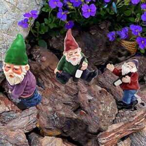 Fairy Garden Accessories Cute Dwarfs Statues Miniature Figurines for Outdoor or House Desktop Decor Camping Dwarfs Kit of 4 pcs