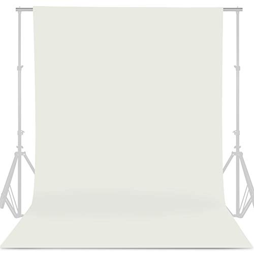 GFCC 8FTX10FT Ivory Backdrop Background for Photography Photo Booth Backdrop for Photoshoot Background Screen Video Recording Parties Curtain