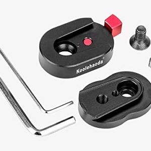 Koolehaoda Mini Quick Release Plate System with 1/4" Screw for Camera Tripod, Gimbal, Monopods,Video Monitors, Magic Arm, Flash Bracket, Stabilizer