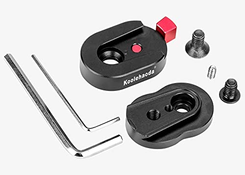 Koolehaoda Mini Quick Release Plate System with 1/4" Screw for Camera Tripod, Gimbal, Monopods,Video Monitors, Magic Arm, Flash Bracket, Stabilizer