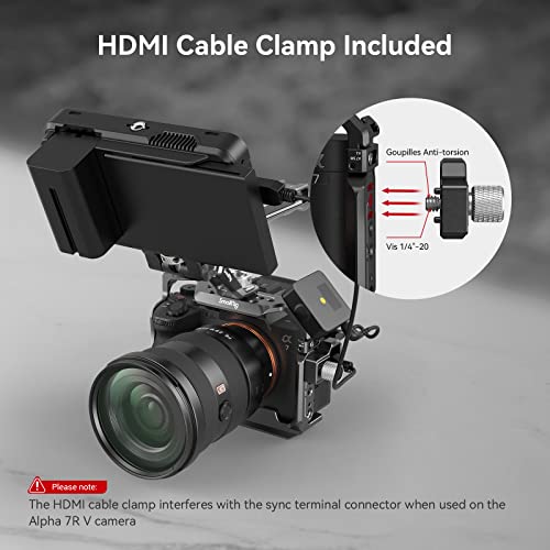 SmallRig A7 IV Cage with Top Handle and HDMI Cable Clamp, Basic Kit for Sony Alpha 7R V / Alpha 7 IV / Alpha 7 S III - 3668