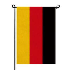 Pretty_jessie Germany Flag German Garden Flags 12x18 Double-Sided Small Burlap Yard Flag Decorations for Outdoors(Germany)