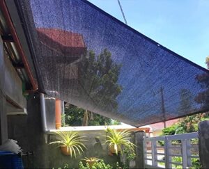 abrotain black shade cloth 10’x10′ sun shade sail shade cover sunblock for canopy patio awning carport garden backyard