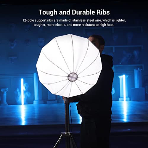 SmallRig Lantern Softbox Quick Release-One Step, Light Modifier with Fabric Barn Doors, Softbox Diffuser for SmallRig Video Light 120B, 120D, 220B, 220D and Other Bowens Mount Light