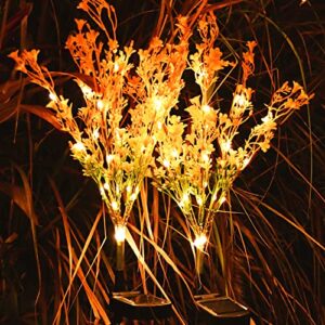 BeHiller Flowers Solar Stake Lights Outdoor,Gifts for mom,Grandma Gifts,Flowers Lamp Gifts for Yard Decorations,Garden Solar Pathway Lights for Patio,Backyard,Xmas Tree Decor-2Pack