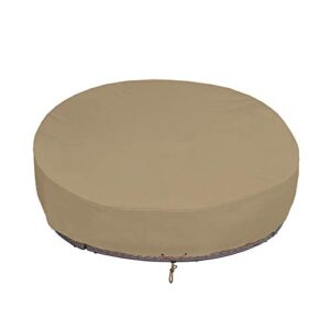 sunpatio outdoor daybed cover 88 inch, heavy duty waterproof patio furniture sofa cover with taped seam, fadestop material, all weather protection, taupe
