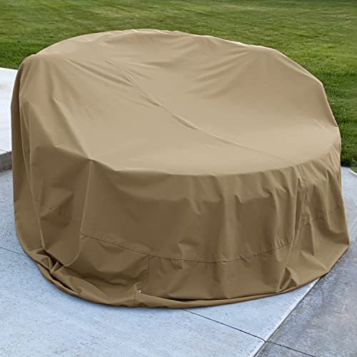 SunPatio Outdoor Daybed Cover 88 Inch, Heavy Duty Waterproof Patio Furniture Sofa Cover with Taped Seam, FadeStop Material, All Weather Protection, Taupe