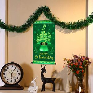 Blulu ST. Patrick Day Door Banner St. Patrick's House Flag Welcome Banner for Indoor/Outdoor Decoration St. Patrick's Day Garden Flag Party Parade 18.5 x 12.59 Inch