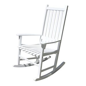 merry garden – white porch rocker/rocking chair acacia wood