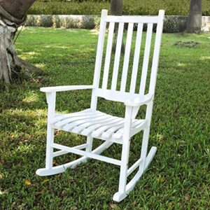 Merry Garden - White Porch Rocker/Rocking Chair Acacia Wood