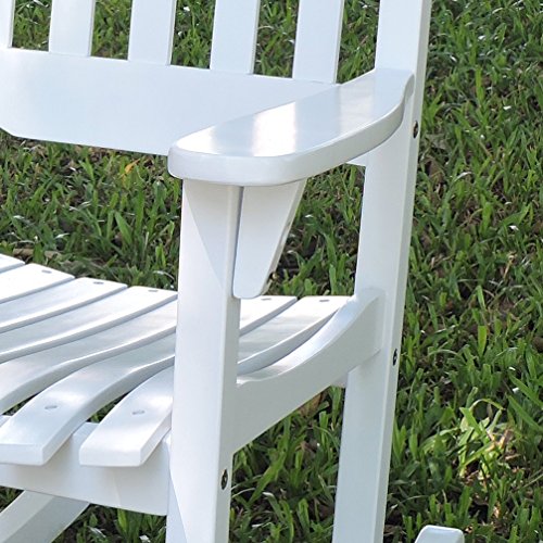 Merry Garden - White Porch Rocker/Rocking Chair Acacia Wood