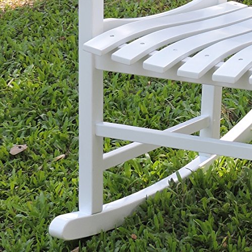 Merry Garden - White Porch Rocker/Rocking Chair Acacia Wood