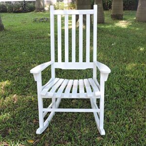 Merry Garden - White Porch Rocker/Rocking Chair Acacia Wood