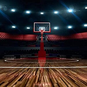 Flowerstown Basketball Court Backdrop Washable Polyester Backdrop, Basketball Backdrop for Birthday Parties Sports backdrops for Photography Decorations Living Room Studio Background 7x5ft FT004